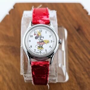 Disney Minnie Mouse Character Watch Red Band Retro Cutesy Kidcore Mod Twee